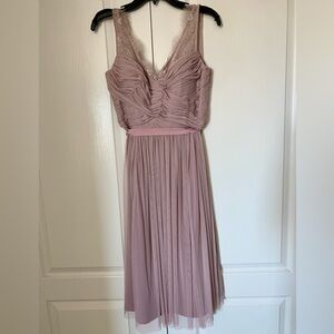 Anthropologie BHLDN Hithero Mauve Fluer Bridesmaid Dress - Size 8